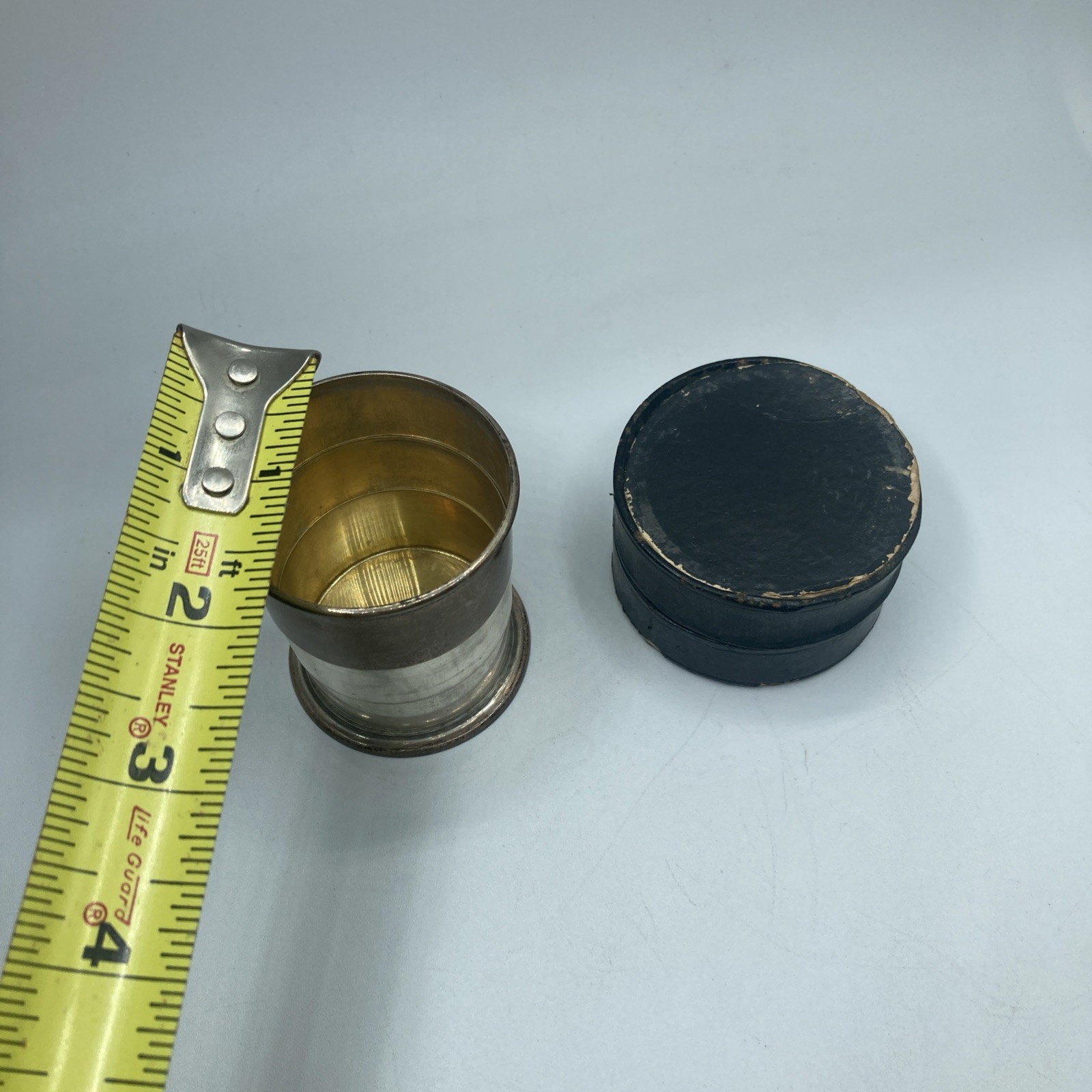 Vintage Antique Sterling Collapsible Cup - 62 Grams - With Case