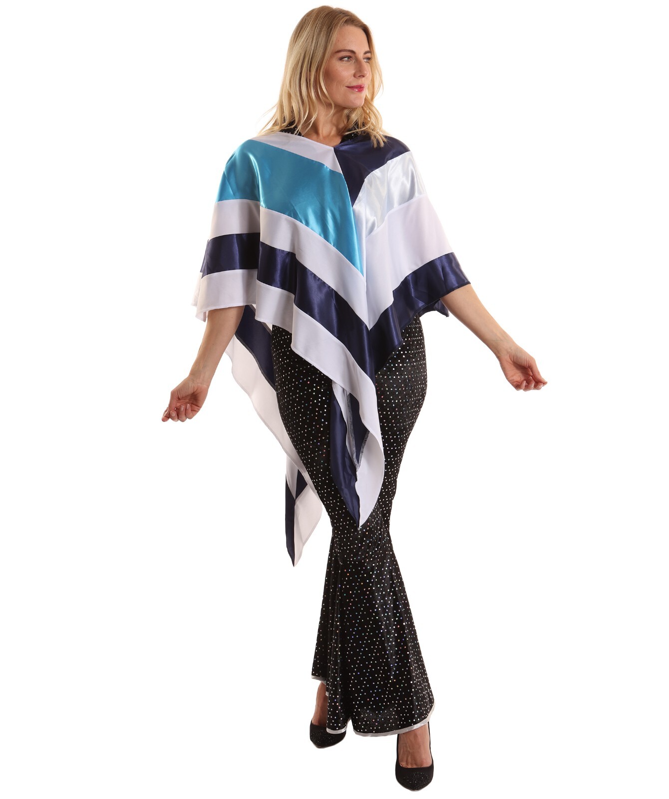 70s Disco Poncho Costume – ABBA Inspired Retro Outfit for Disco and Halloween