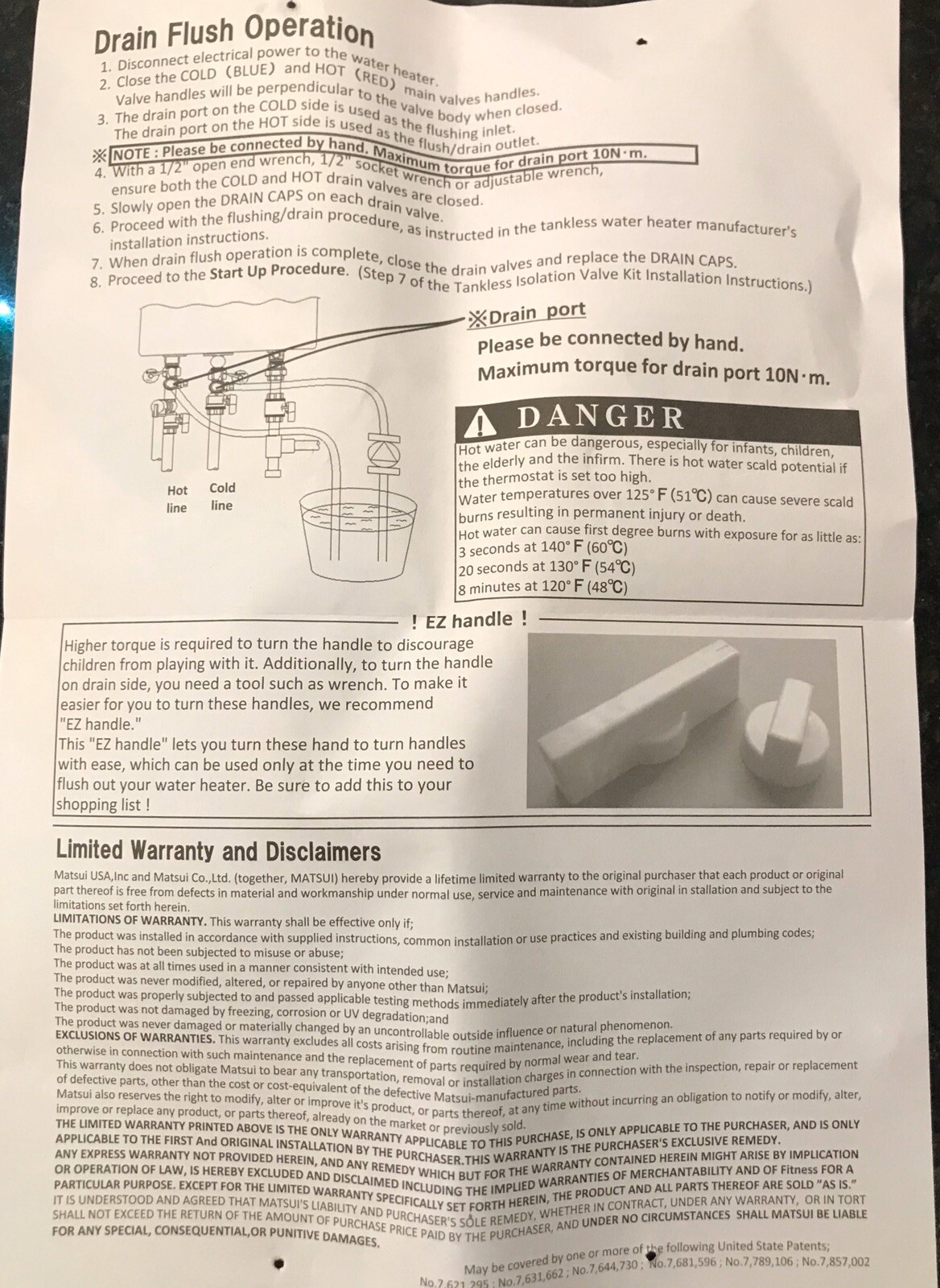 Rinnai 3/4" Tankless Water Heater Isolation Valve Kit MIVK-T-LW PRV Hot Cold