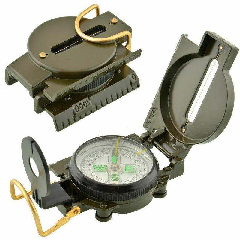New US Metal Pocket Army Style Compass Military Camping Hiking Survival Marching