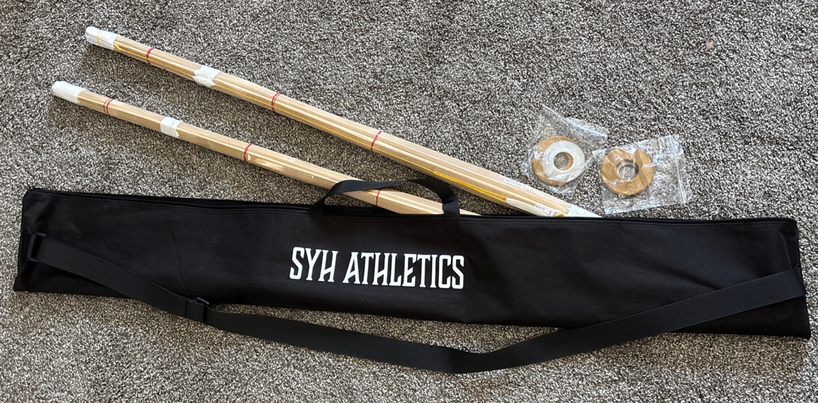 Kendo Bamboo Practice Sticks (Set Of 2) Japanese Samurai Training Shinai, Sz 39