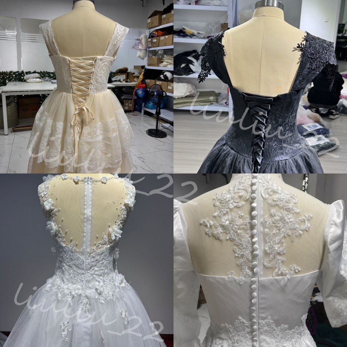 Elegant Satin Wedding Dresses Long Sleeve V-Neck Sweep Train A-Line Bridal Gown