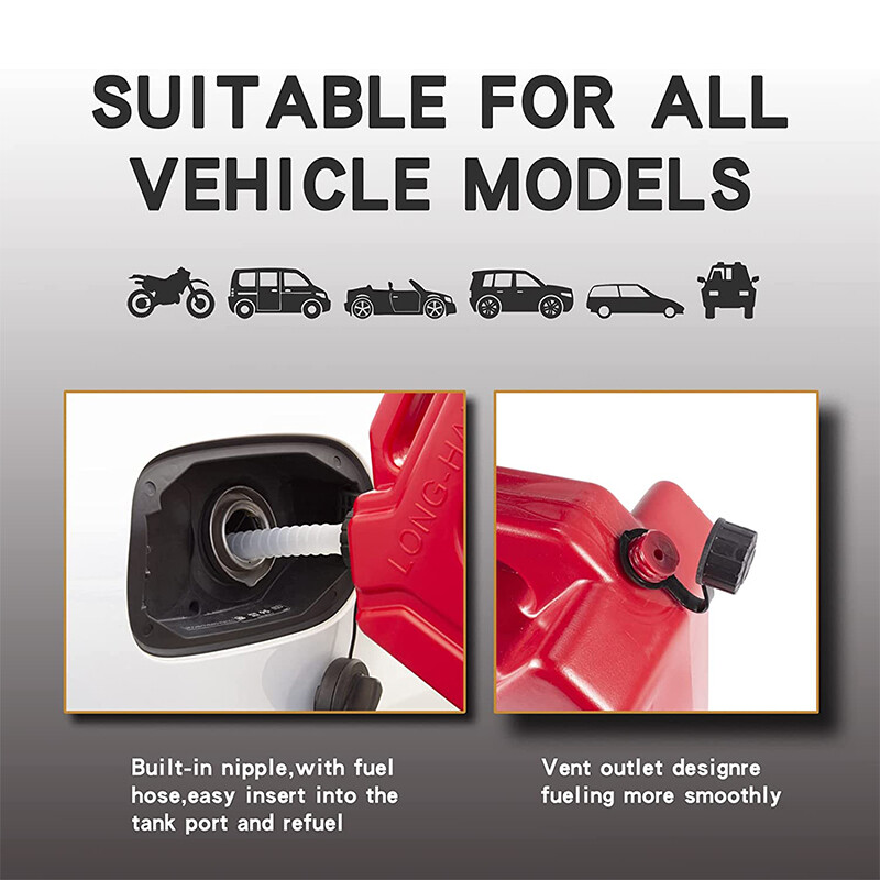 2 Pack 5L Gas Fuel Tank Gas Can Oil Storage Can For ATV UTV Motorcycle Car SUV