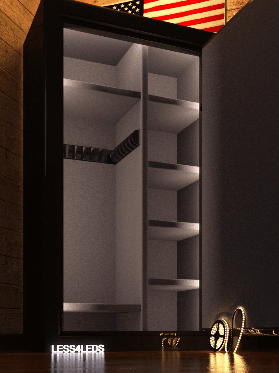 Battery Powered Gun Safe Light LED Strip 300/leds Kit w/ Motion Sensor or Switch