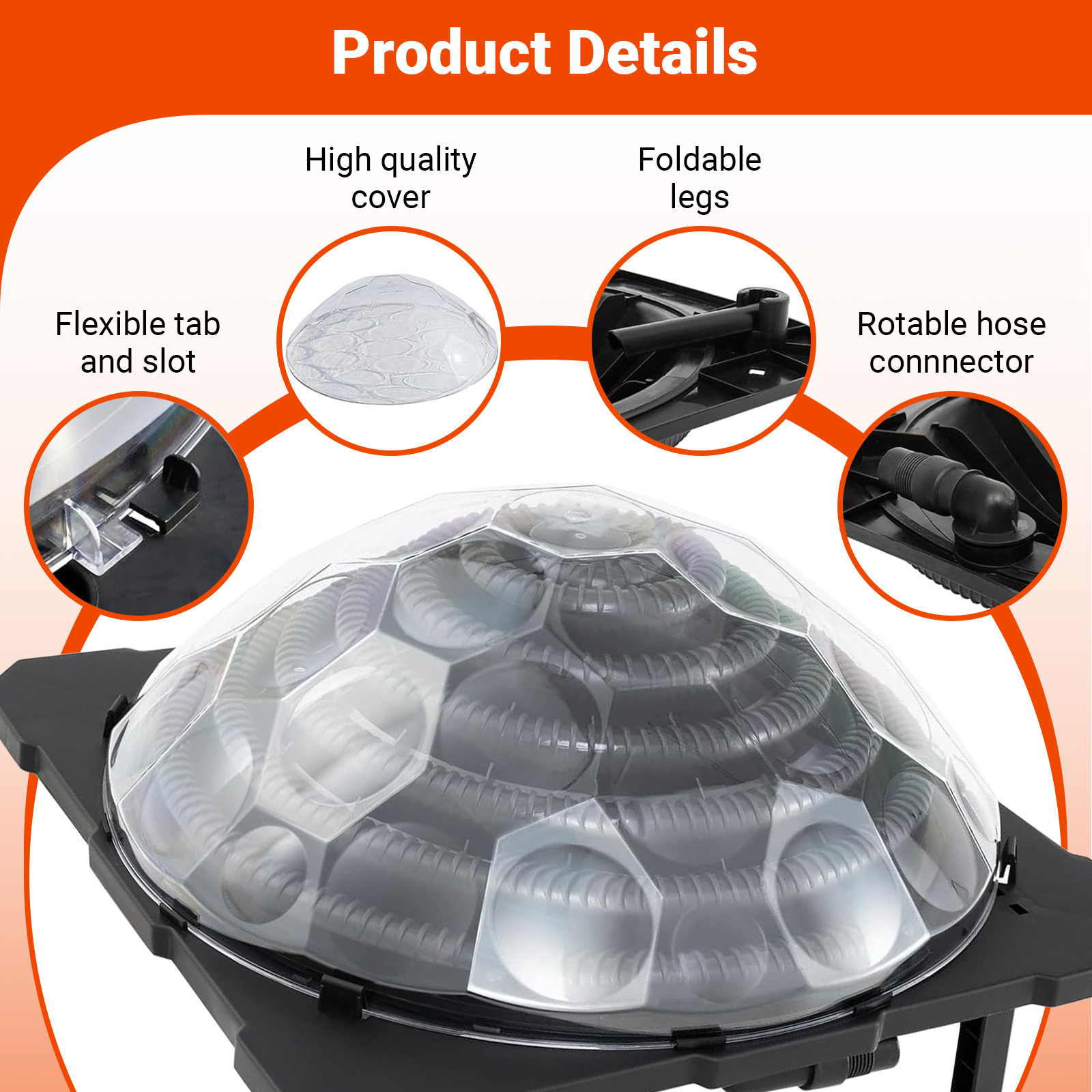 Solar Pool Heater for Above Ground Inground Pool Warmers Equipment for Outdoor