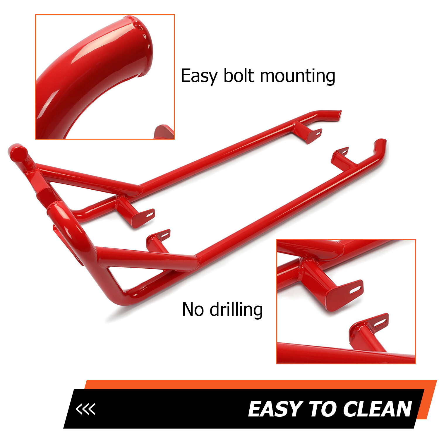 Side Steps Nerf Bars Rock Slider For 14-22 Polaris RZR XP 1000 900 Trail 2Dr UTV