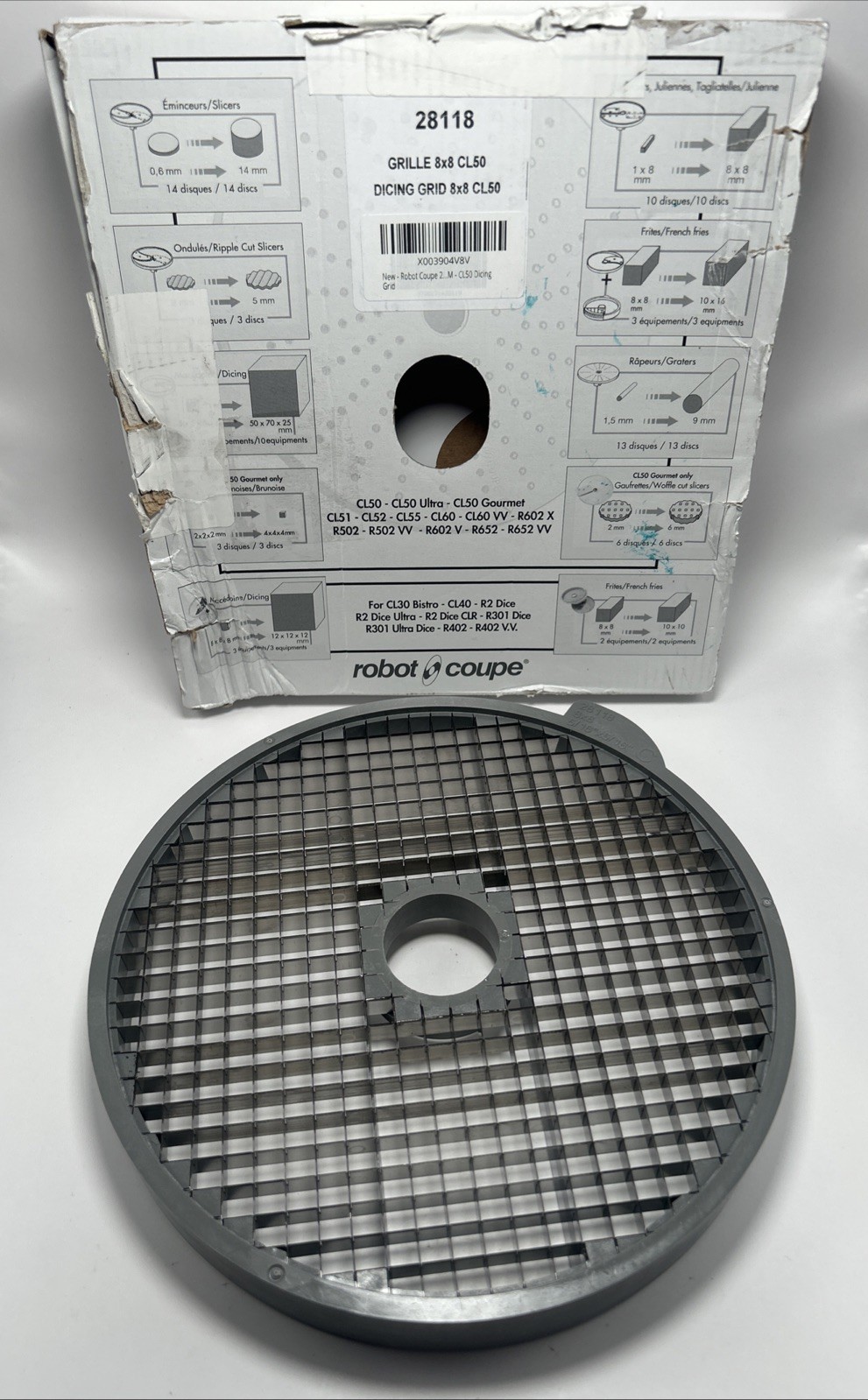Robot Coupe - 28118 - 8 mm Dicing Grid For CL-50 And CL-52 New Damaged Box