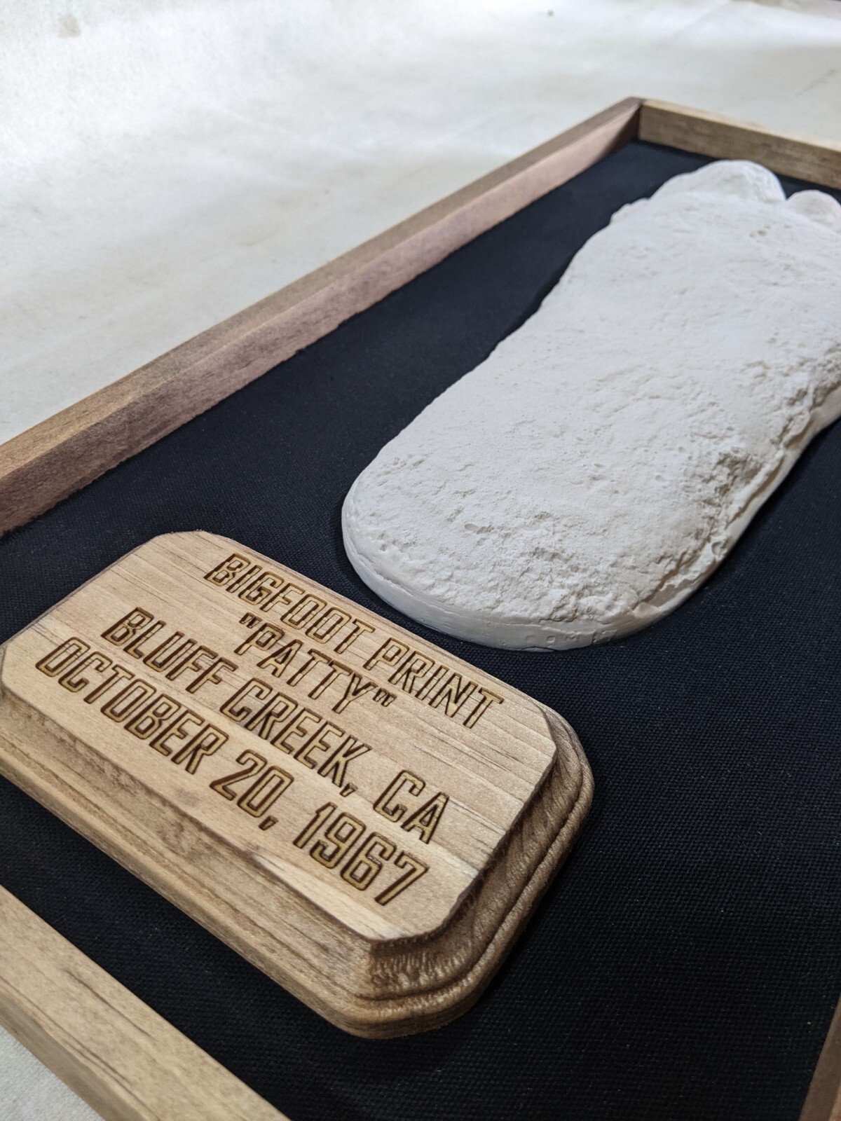 Bigfoot Patterson Patty Footprint Cast Display
