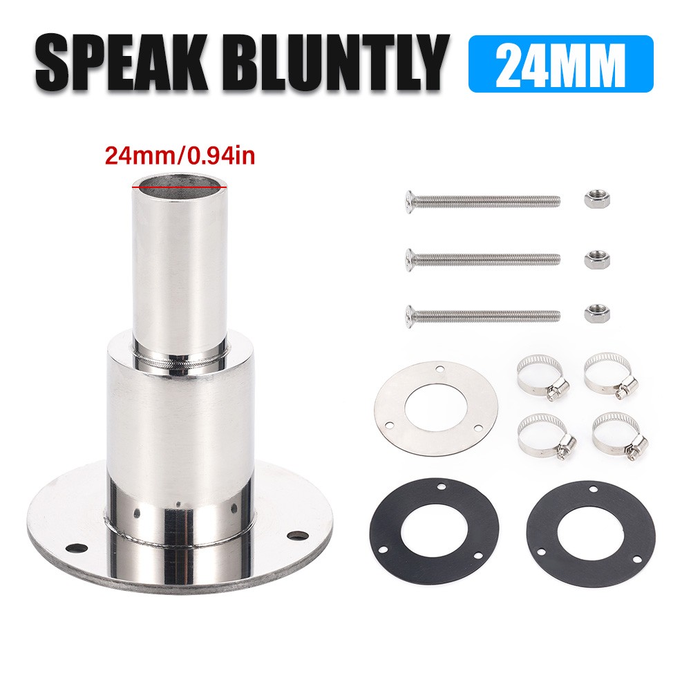 Thru Hull Exhaust Fitting 24mm 316 Stainless Steel For Diesel Parking Heaters US