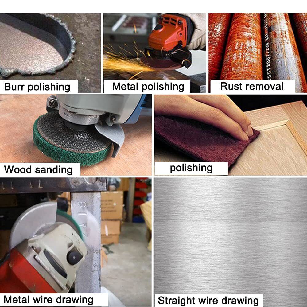 5PCS 4-1/2 x7/8" Metal Cleaning Polishing Wheel Pads Flap Disc for Angle Grinder