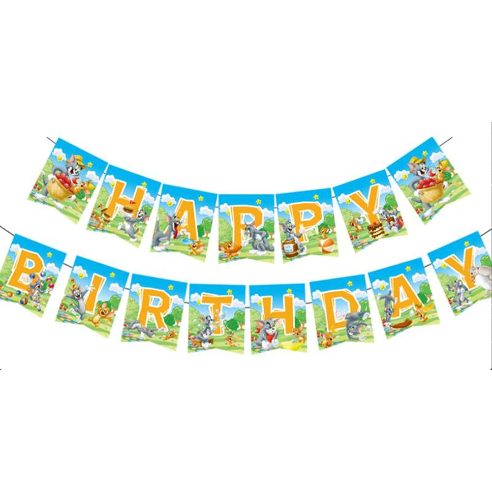 TOM JERRY balloons cupcake plates birthday party decoration theme idea supplies