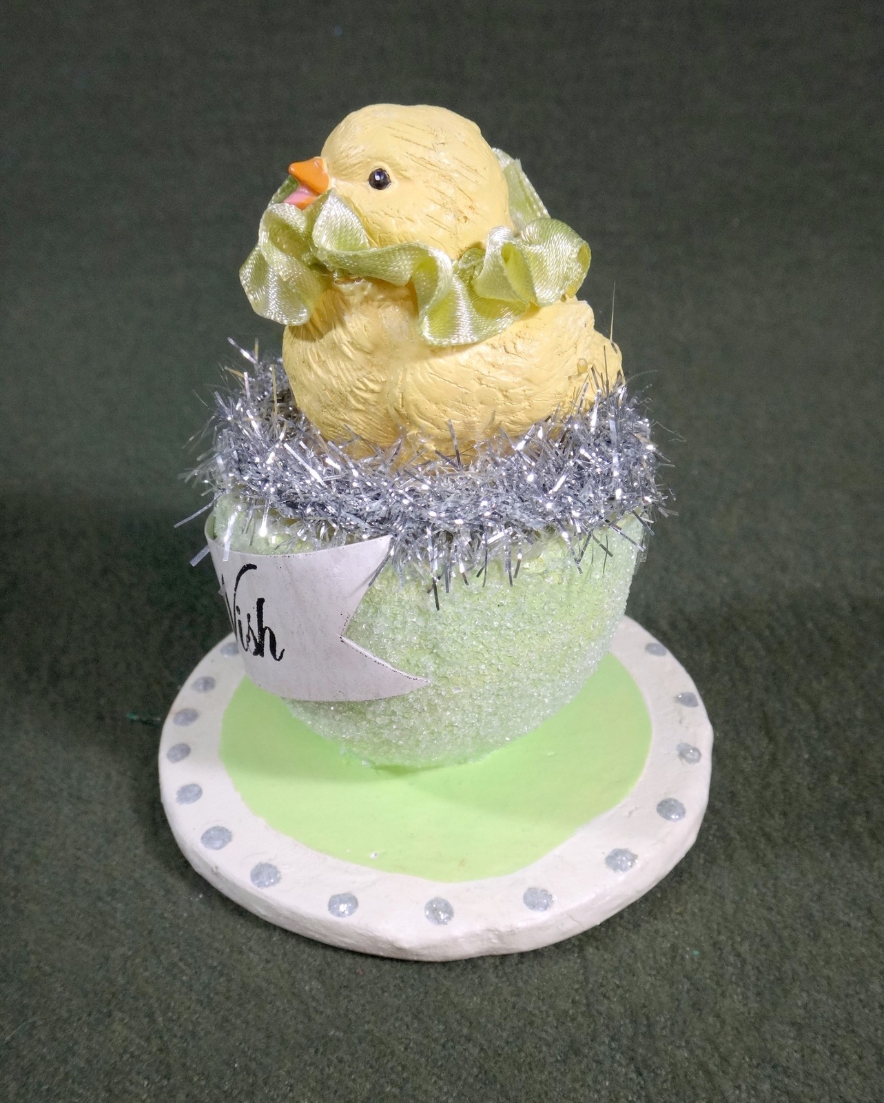 EASTER CHICK in EGG CUP "Wish" ESC TRADING CO designer MICHELLE WEAVER 2009