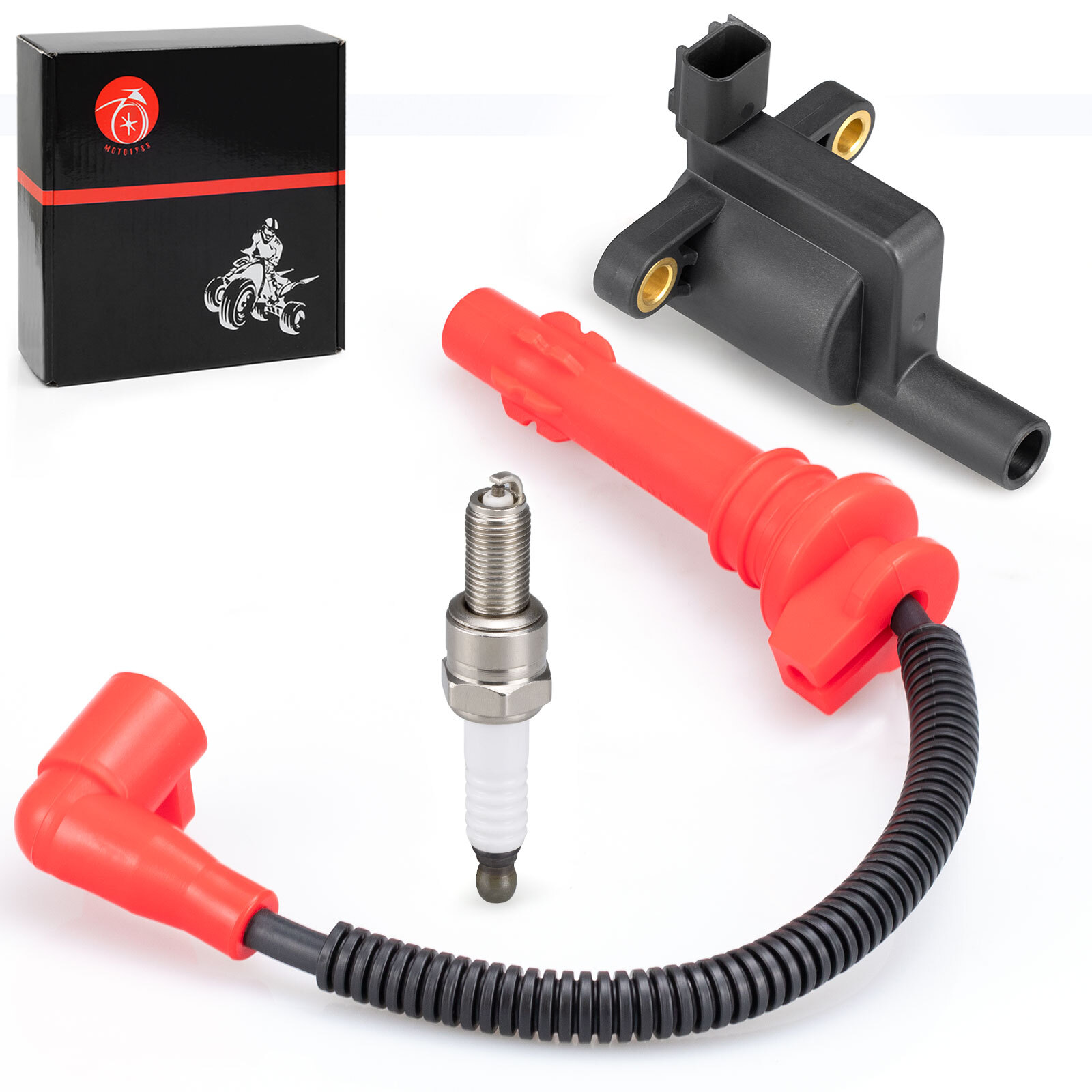 Ignition coil w/ Wire Cap & Spark plug for Polaris Sportsman 570 2015 2016- 2025