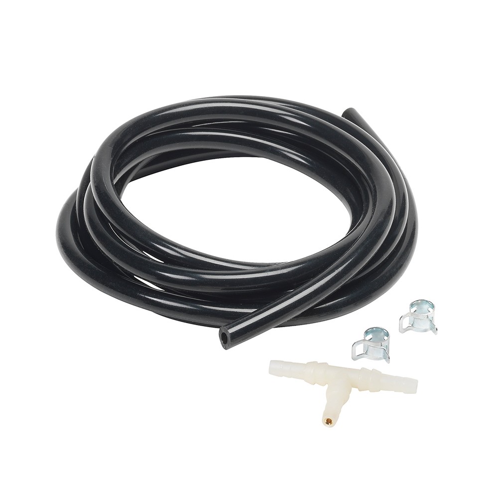 GlowShift Replacement 6' Black Silicone Boost/Vacuum Gauge Hose Kit w T-Fitting