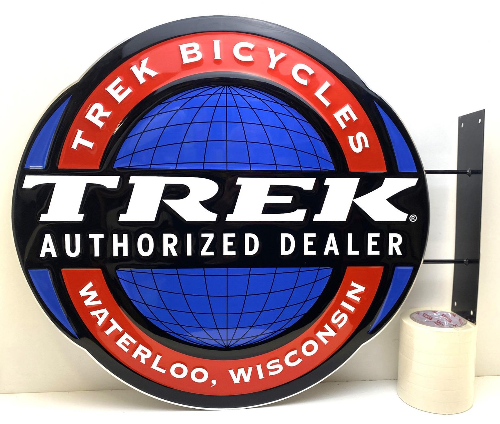 Big TREK bicycle AUTHORIZED Dealer SIGN Waterloo, WI 26"x22" DOUBLE Sided