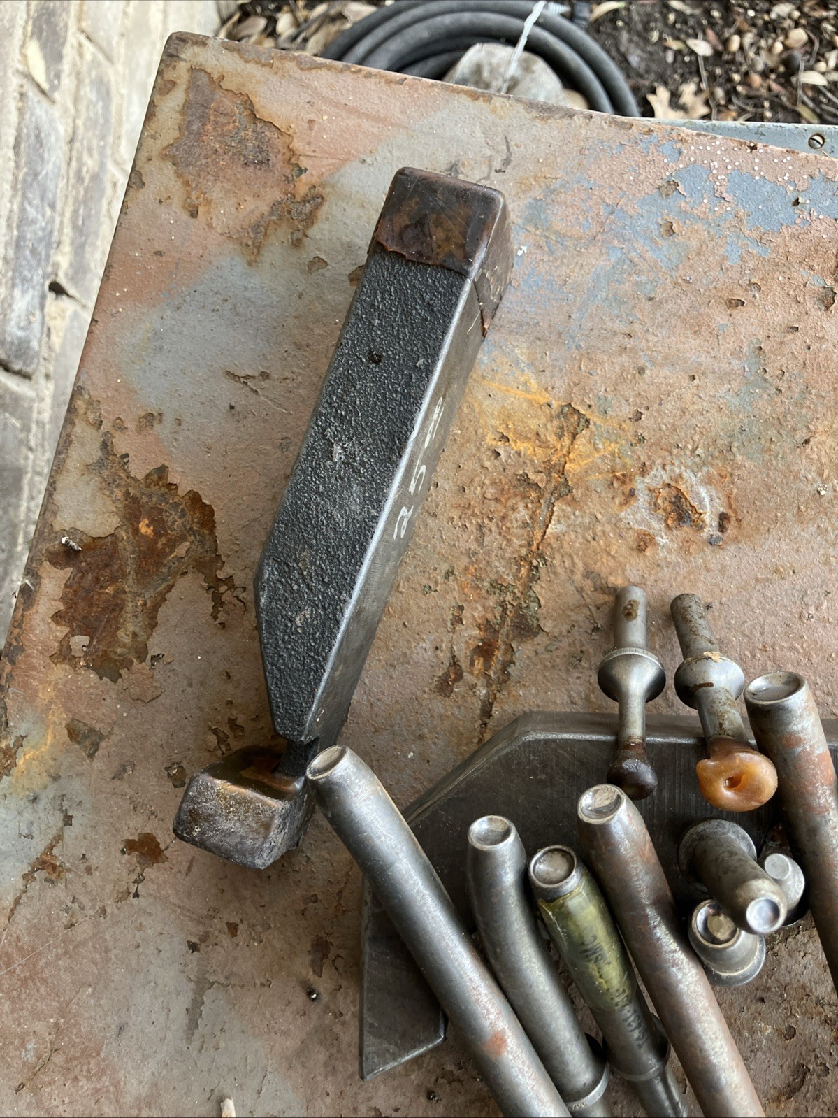 VTG Lot of 19 Air Gun Riveter Aircraft Tools Flush Seating Rivet +2 Bucking Bars