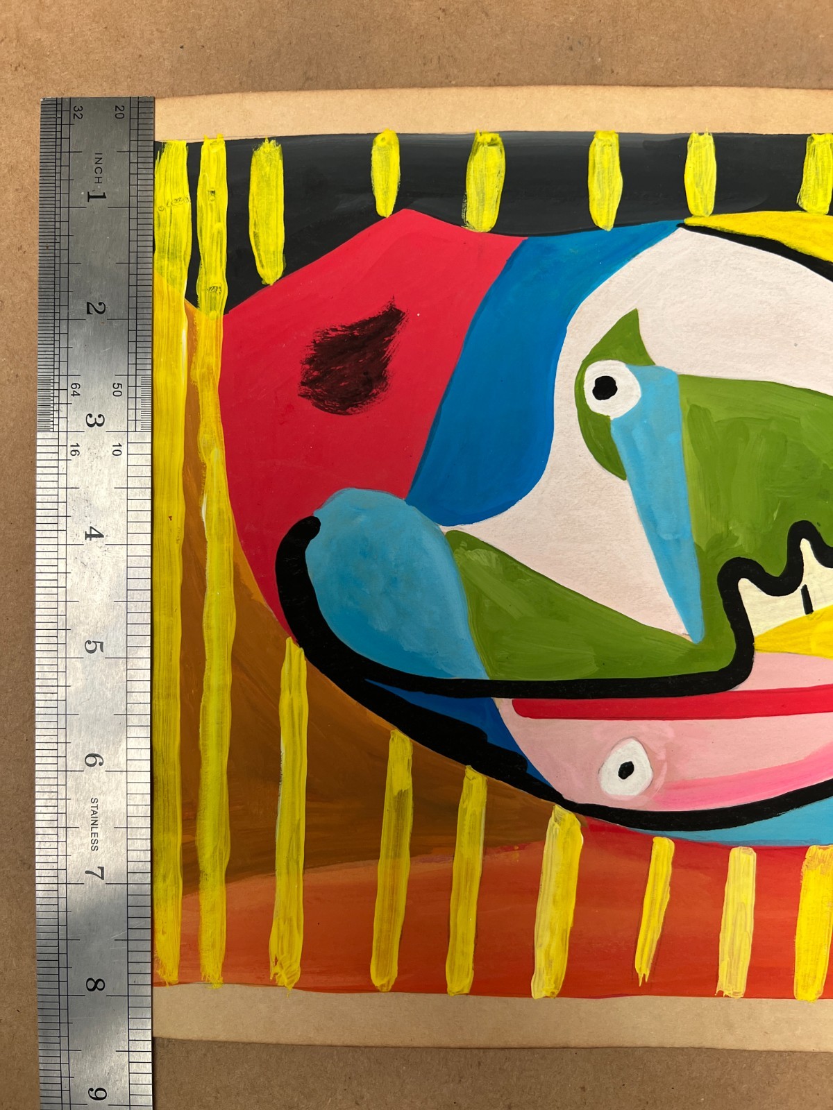 Pablo Picasso Drawing on paper (Handmade) signed and stamped mixed media.