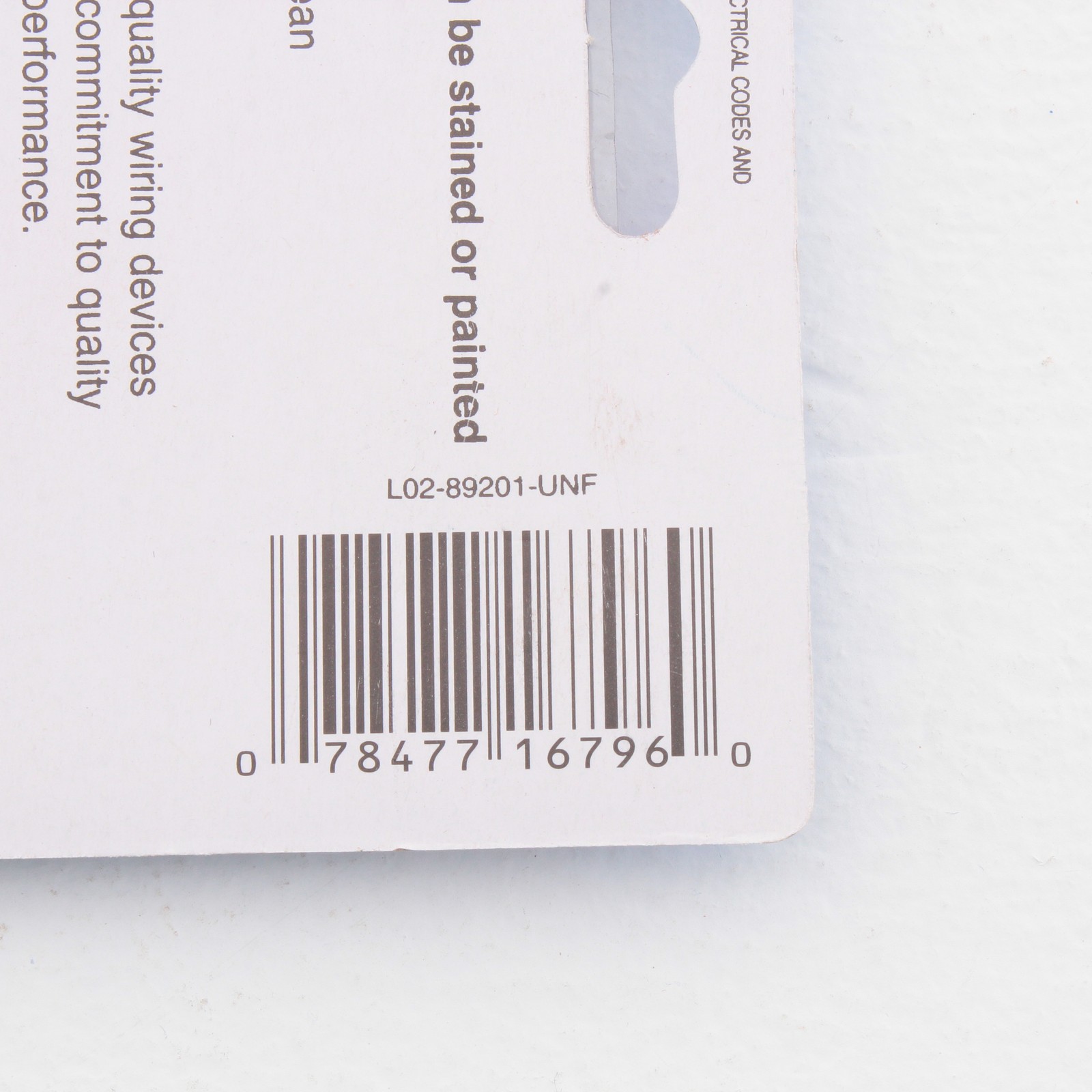 Leviton 89201-UNF Unfinished Wood 1-Gang Toggle Switch Cover Wallplate