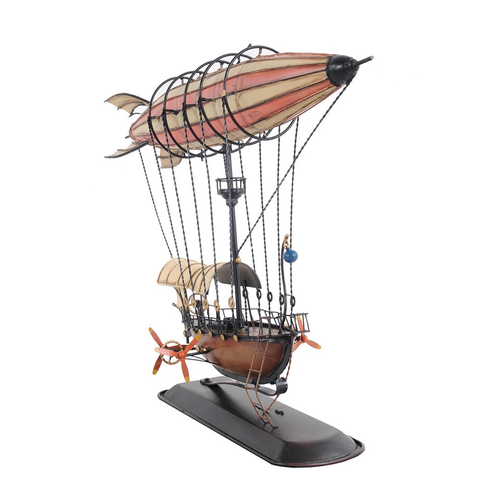 Steampunk Airship Model 14" Handmade Fully Assembled High Quality Home Decor