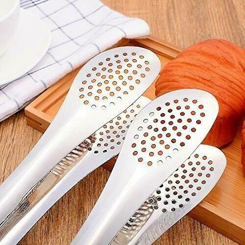Stainless Steel Kitchen Tongs Serving Utensils BBQ Tongs For Cooking Heavy Duty