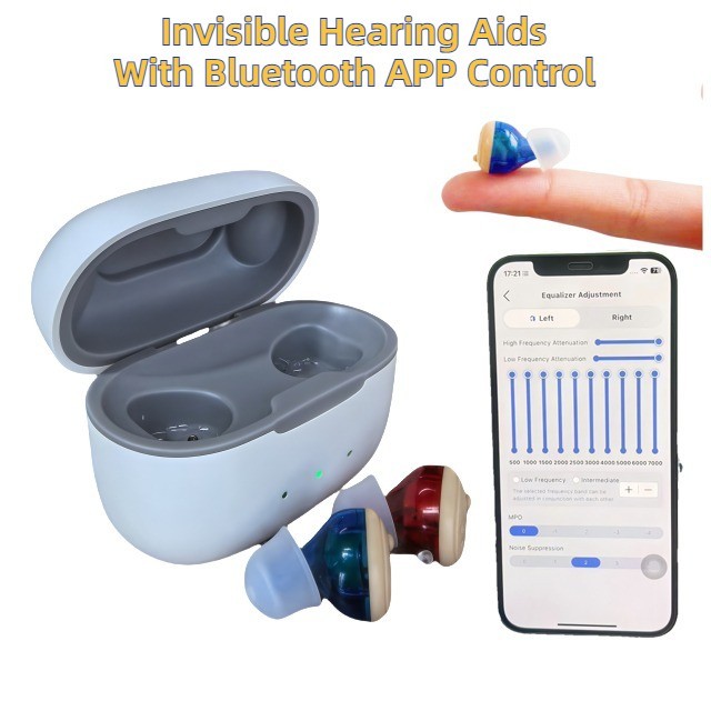 Rechargeable Bluetooth OTC Hearing Aids For Seniors Adults With Mild to Moderate
