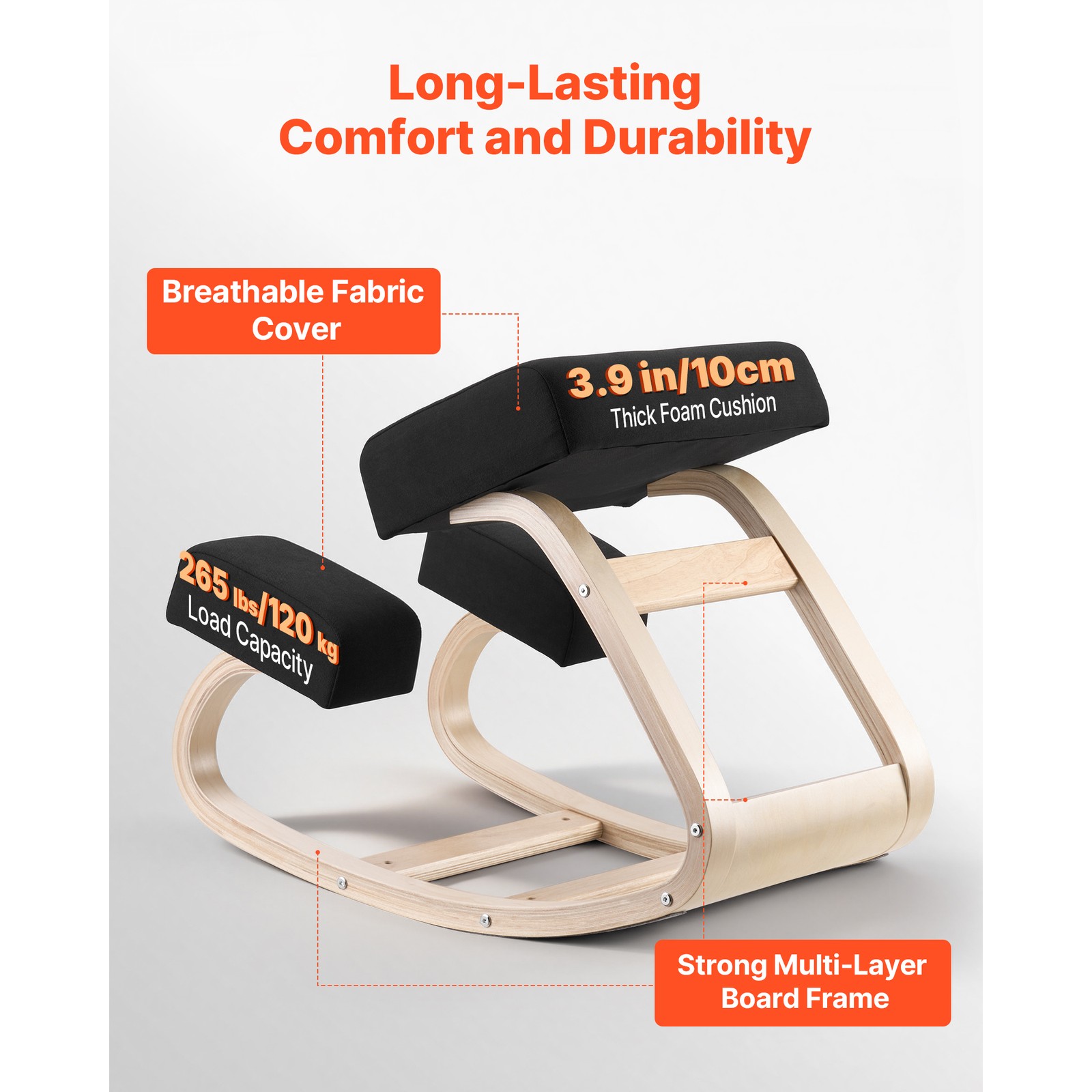 Uimoso Ergonomic Kneeling Chair with Adjustable Height and Comfortable Cushion