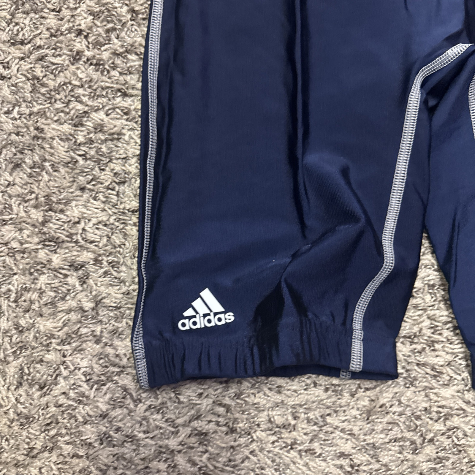 New without Tag Adidas Wrestling Singlet Navy and White Adult Medium