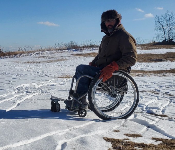 Pair of 24"x1.95" (507) Off-road Wheelchair Wheels with Axles (NEW)