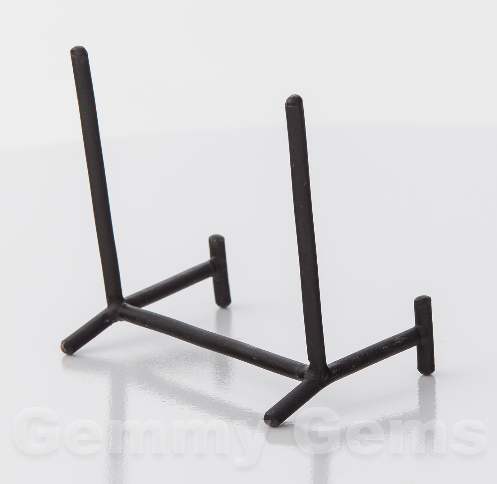 112S Small Black Iron Metal Slab Stand Decorative Display Slice Plate Crystal