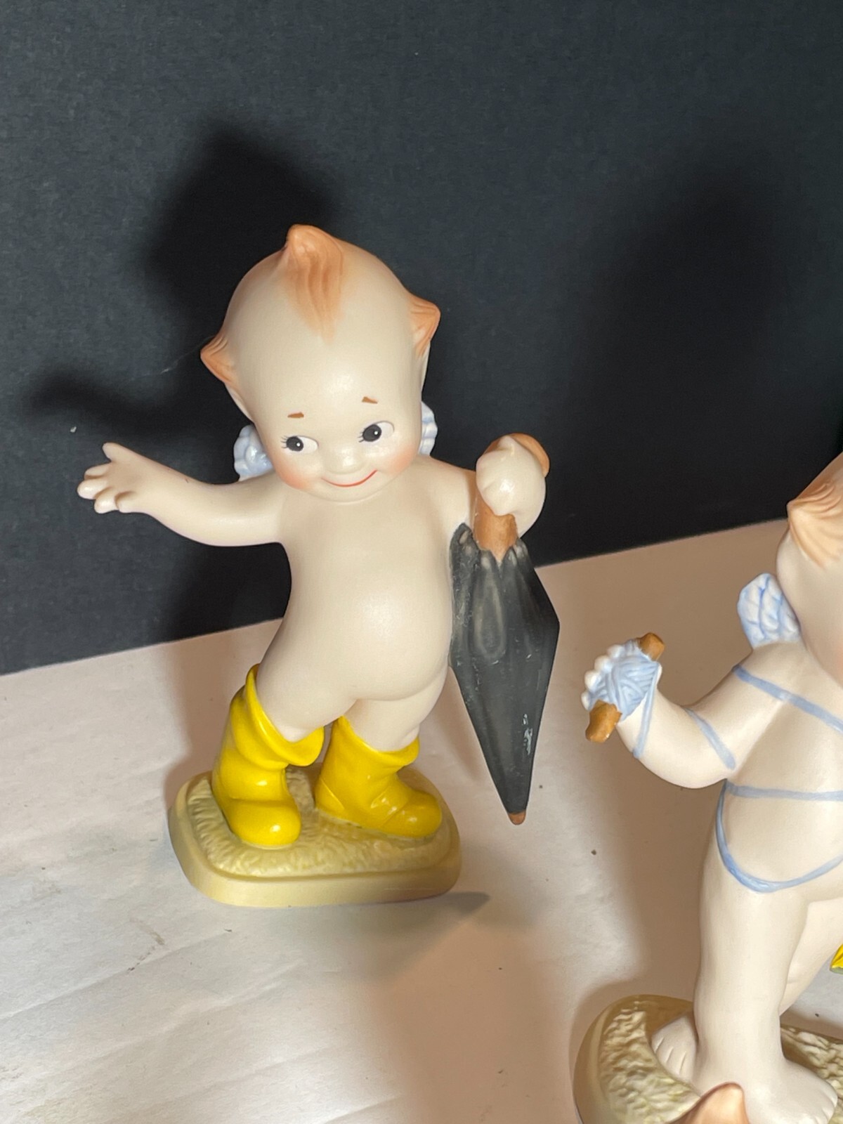 KEWPIE Baby Cupid Bisque Porcelain Figurine - 9 Figurines by Jesco, 1990 pre-own
