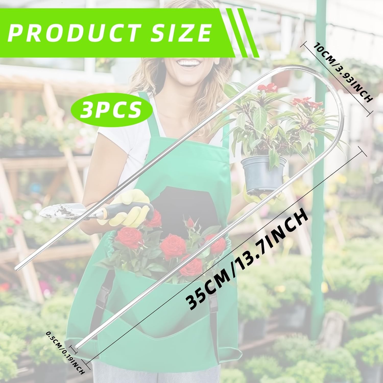 3 Pack U-Shaped Clear Acrylic Trellis 13.7" Indoor Plant Support for Hoya Pothos