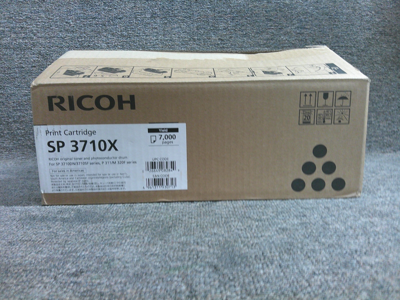 408284 New Genuine Ricoh Black Print Cartridge for the SP 3710X 3710DN P 311/M