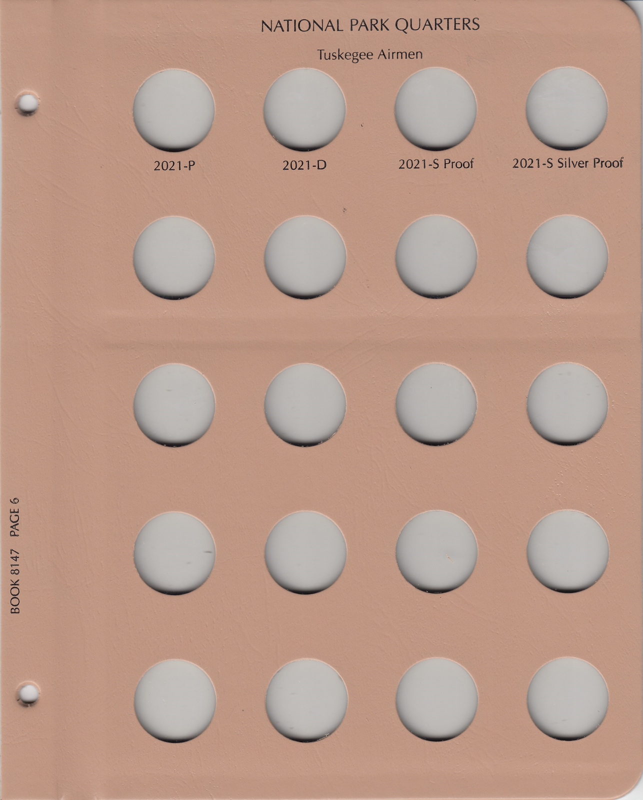 Dansco Coin Album For National US Parks ATB Quarters w/ Proofs 2016-2021 8147