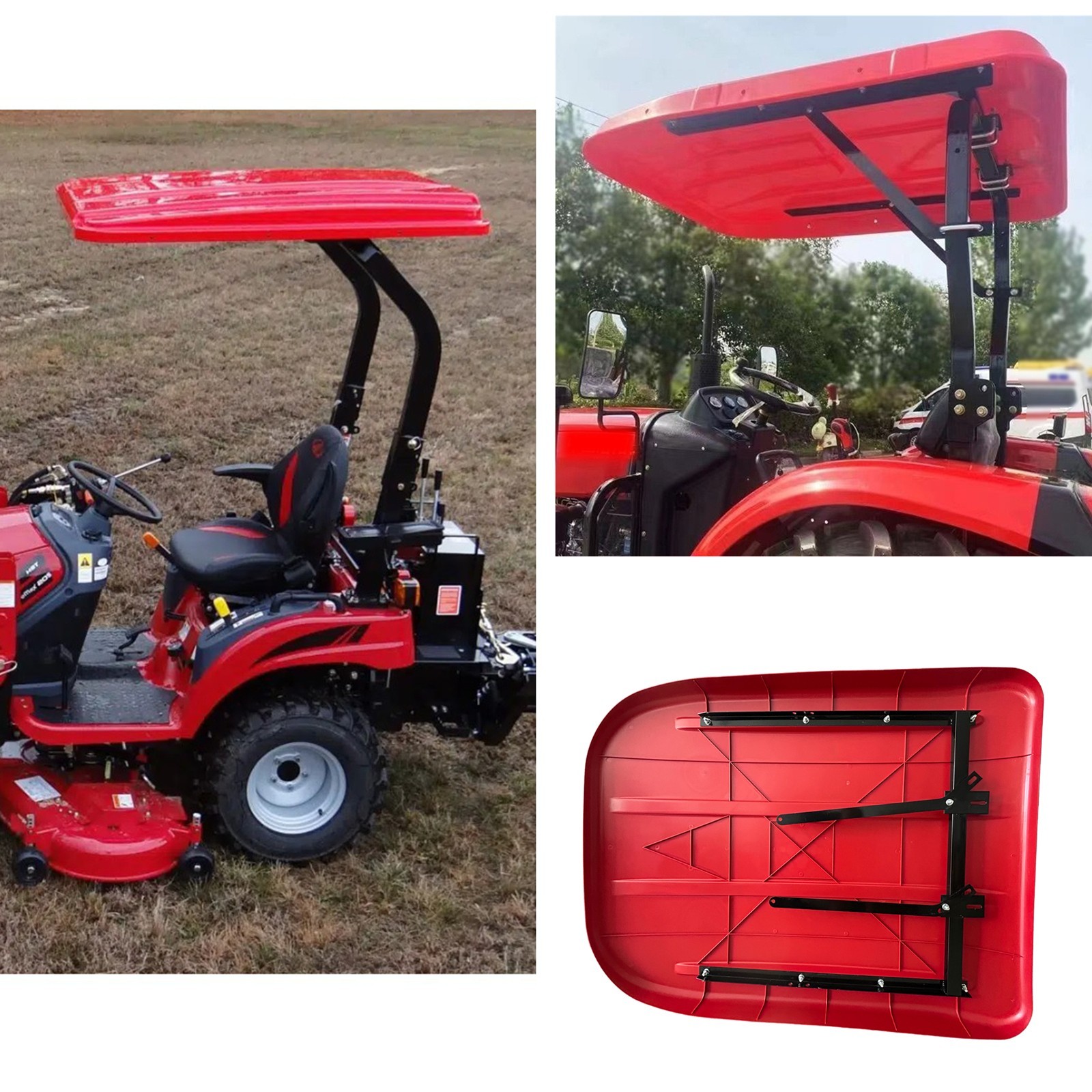 63"x49" Tractor Canopy Top Snow Shield Sunshade Umbrella for Tractor and Mowers