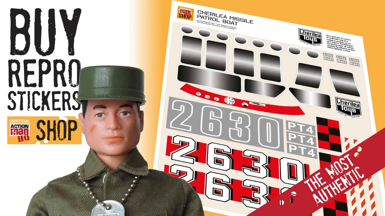 (Action Man) Cherilea Missile Patrol Boat Stickers