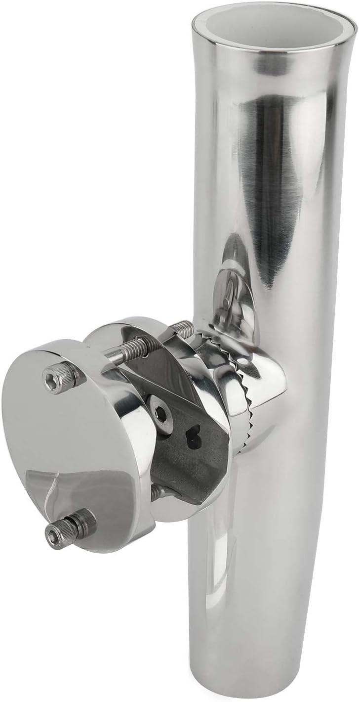 4 Pack Boat Fishing Rod Holder Tournament Style Clamp on for Rails 1-1/4" to 2"