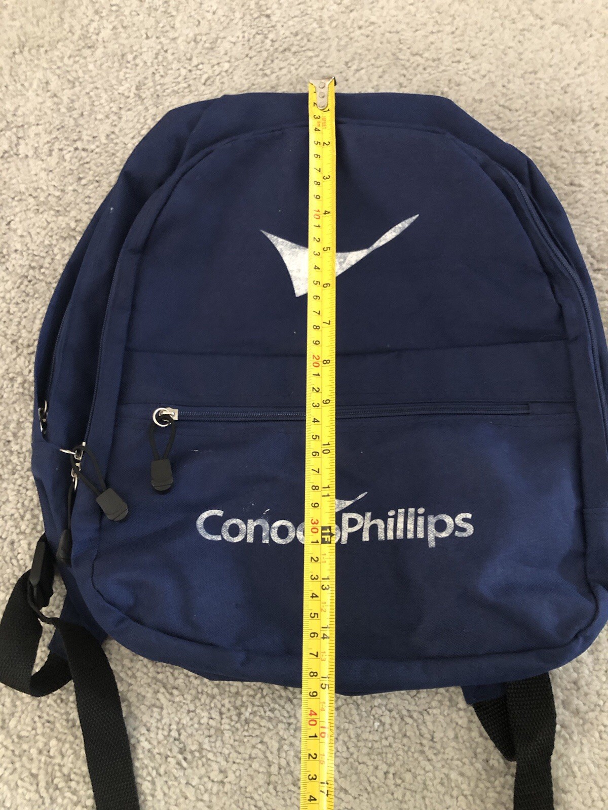 Vintage Conoco Phillips Employee Corporate Blue Backpack Oil & Gas Drilling Read
