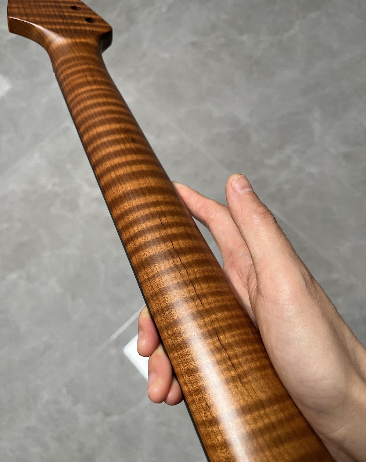 NEW Stainless Jumbo Frets Ebony 22fret Roasted Flame Maple electric guitar neck