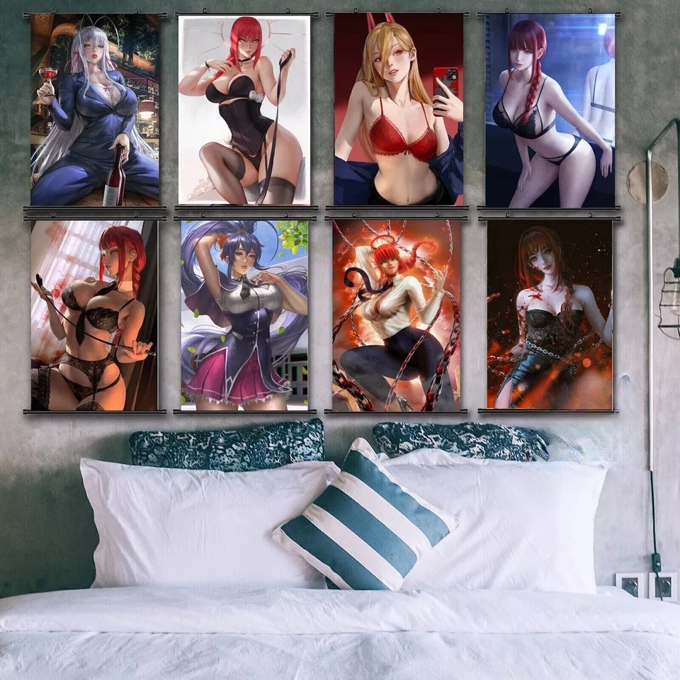 Anime Art Poster Hentai Sexy Girl Shihouin Yoruichi HD Wall Scroll Decor 30x45cm