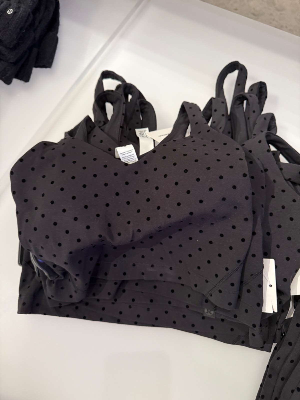 LULULEMON ALIGN TANK TOP~POLKA DOT FLOCKED BLACK~ 2 4 6 8 10 12 14~NWT