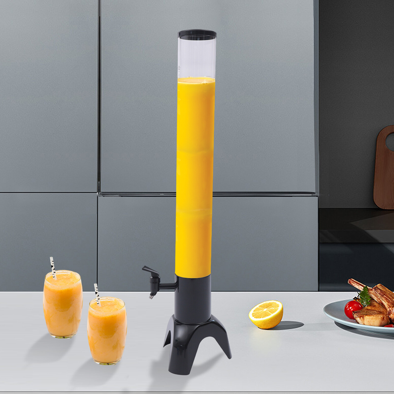 3L/100oZ Beer Tower Dispenser Drink Tower Beer Tap with Individual Ice Tube NEW