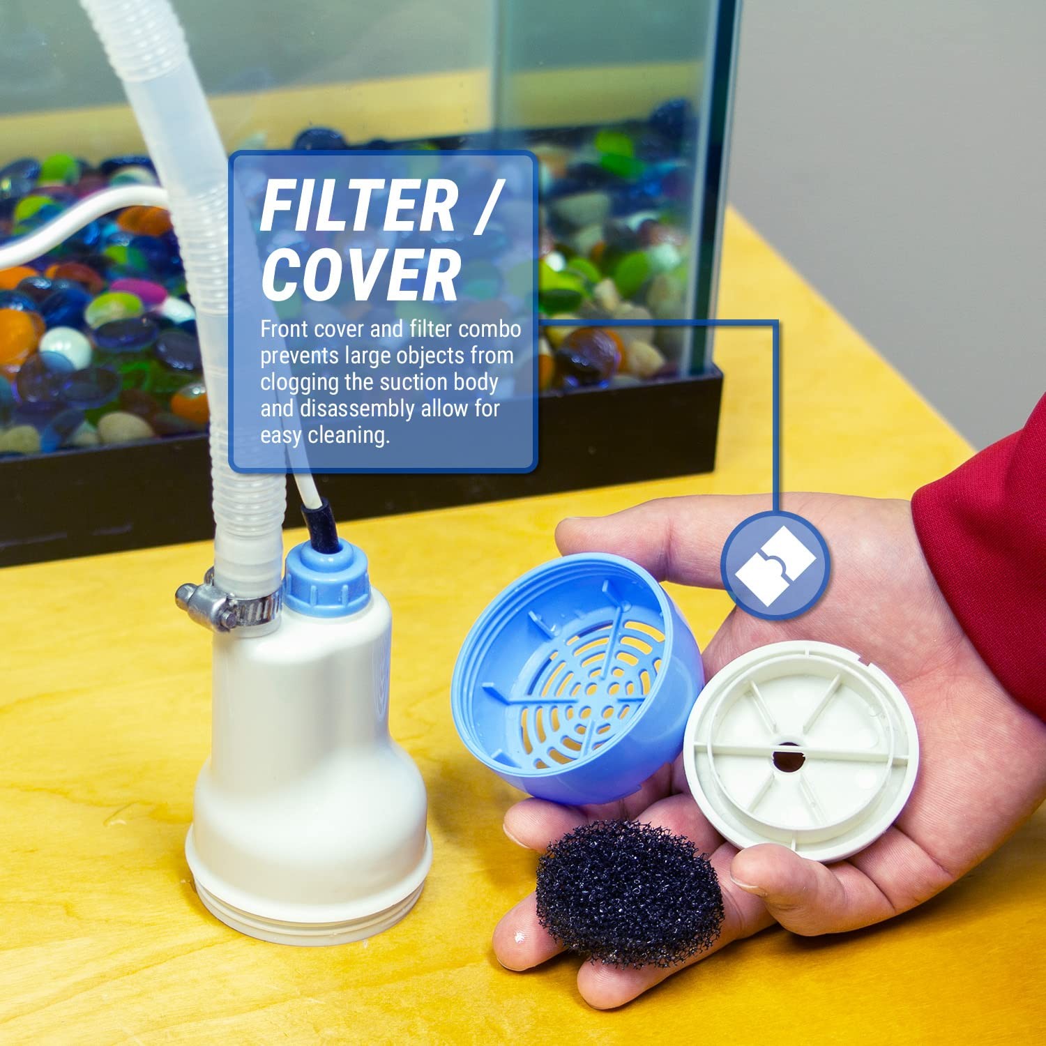 12v Submersible Fish Tank Water Pump W/ 10ft Discharge Hose And Filtered Mesh In