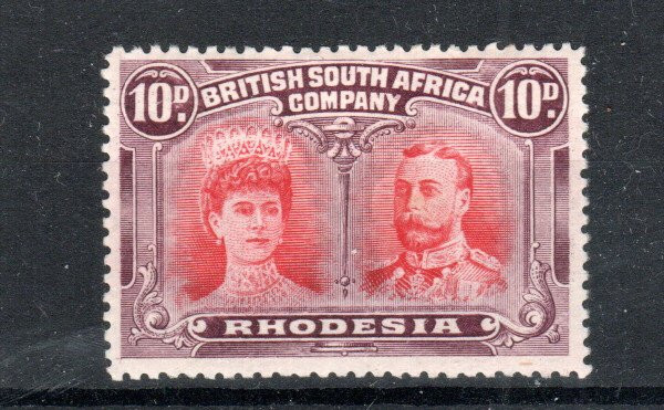 Rhodesia 1910-13 10d King and Queen SG 150  MH
