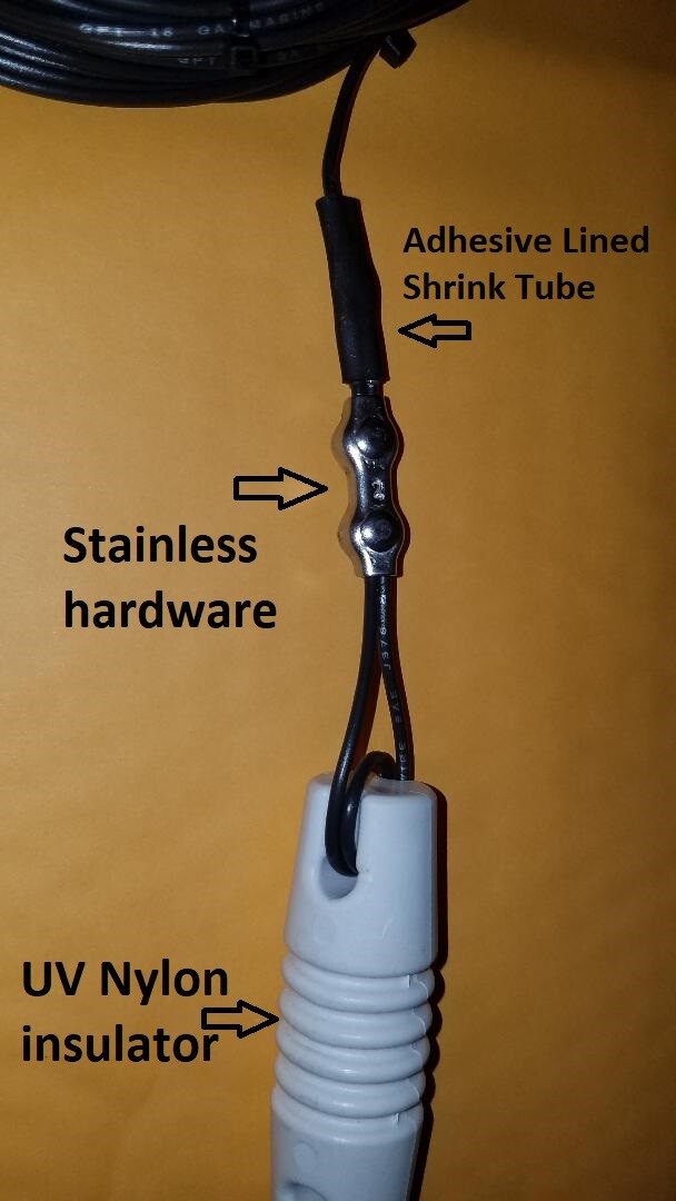 84 foot END FED "RANDOM WIRE" HF 9:1 ANTENNA. STAINLESS/ 80-6 METERS 150W PEP