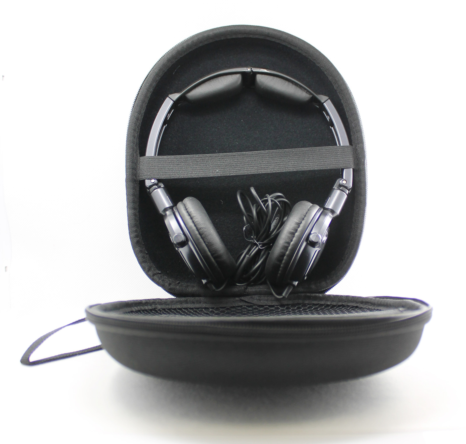 Protective Carrying Travel Case w/Net Pocket 4 On-Ear Swivel Foldable Headphones