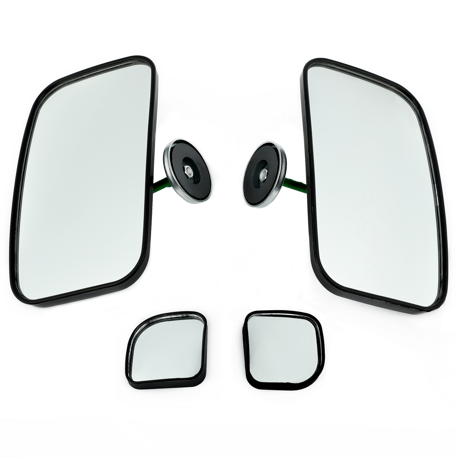 2 Magnetic Mirrors For Skid Steer Tractor Bobcat John Deere W/BLIND SPOT MIRRORS