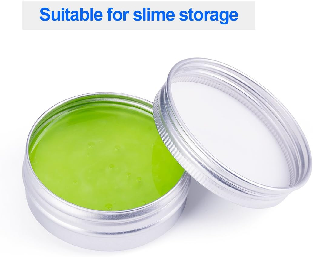 30 Pack Tin Cans Screw Top round Metal Lip Balm Tins Containers with Lids (1Oz)