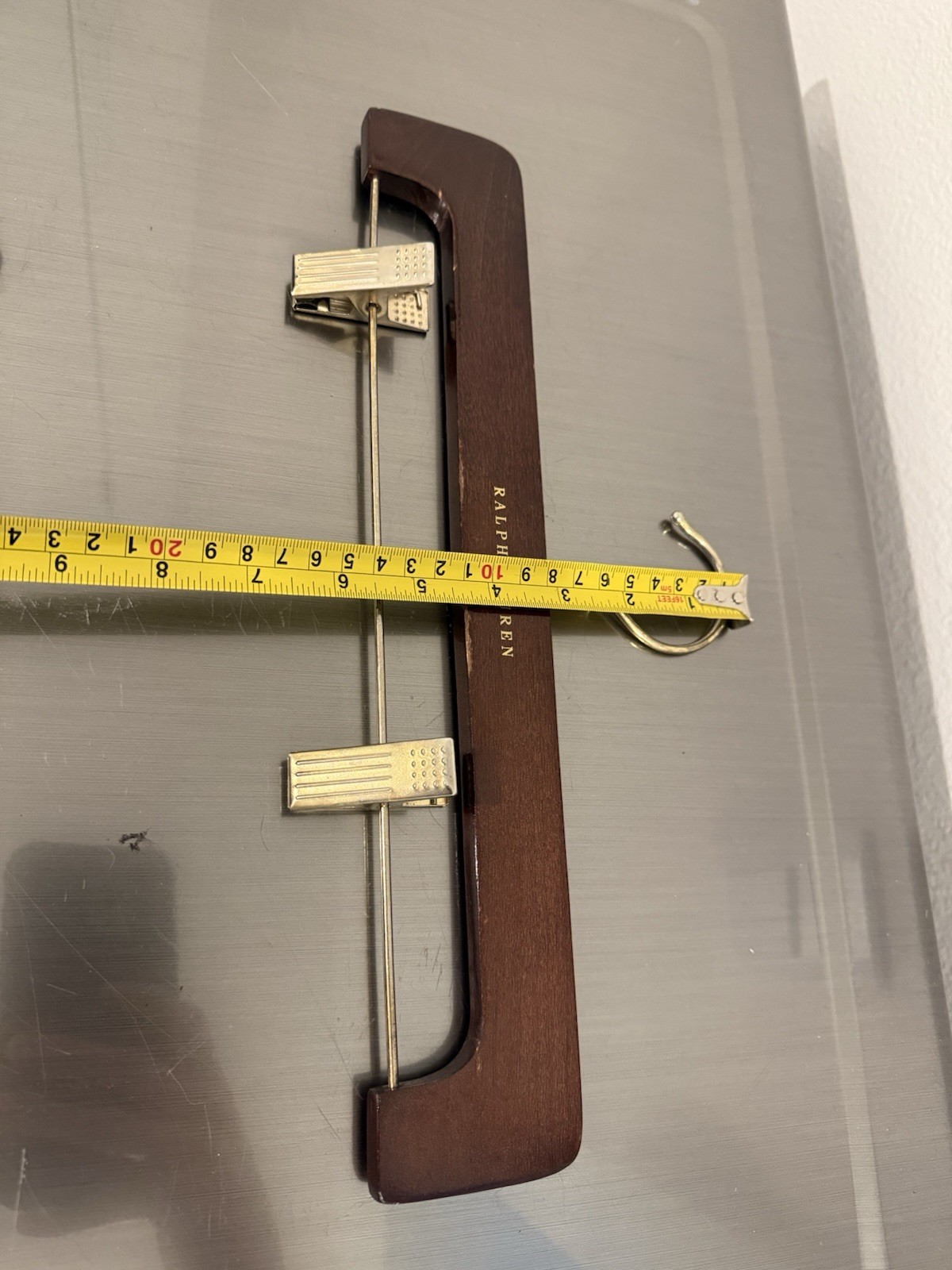 Vintage Ralph Lauren Pant Hanger Skirt Hanger With Adjustable Clips Wood