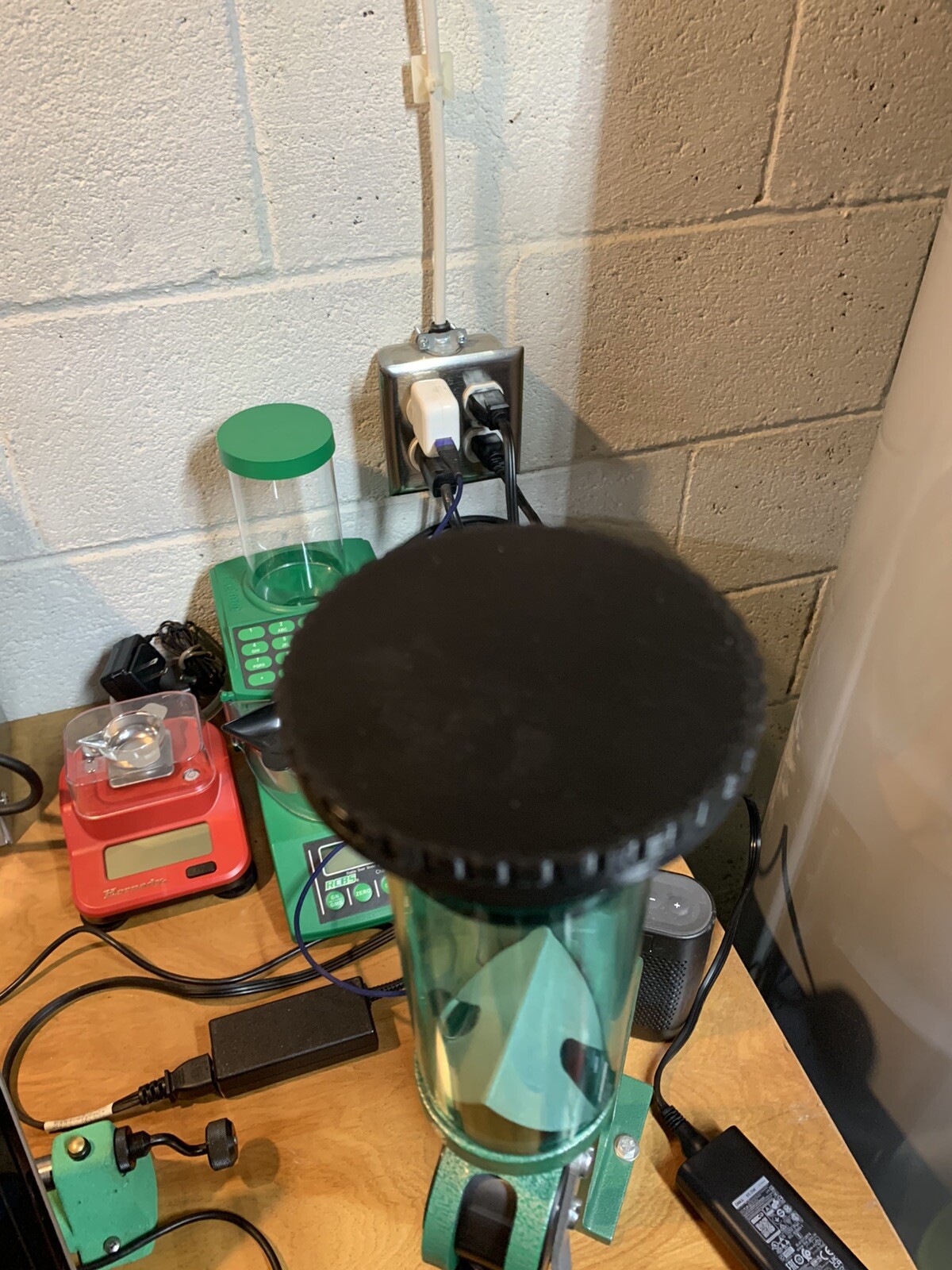 rcbs uniflow powder Strainer funnel cap with closure 3D printed black new II