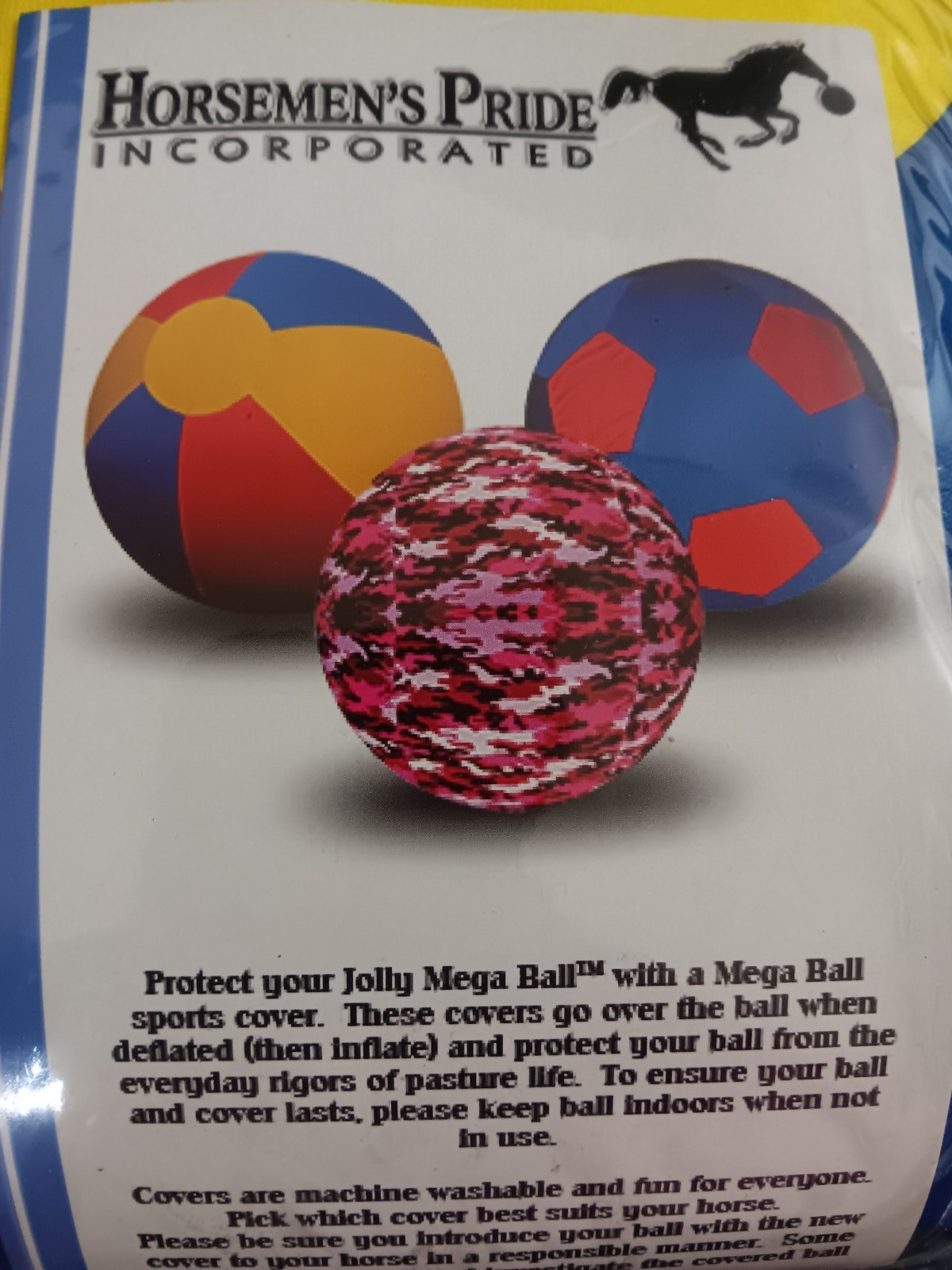 Horsemen's Pride Jolly Mega Ball Sports Beach Ball Cover For 30" Ball NOB